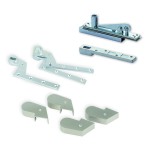 Double and Single Action Accessory Strap Sets for Floor Springs & Floor Mounted Pivots – Polished Stainless Steel 