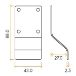 Blank Cylinder & Key Door Pulls – Polished Stainless Steel 