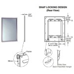 Bobrick B-2908 Series Standard Size Tempered Glass Welded-Frame Mirror