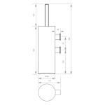 Dolphin BC9831SS Wall-Mounted Toilet Brush Set