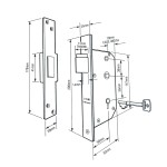 Chubb 3R35 Mortice Deadlocking Latch