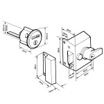 Chubb 4L73 High Security Narrow Stile Surface Fitted Lock