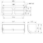 Dolphin BC267A Double Lockable Toilet Paper Dispenser