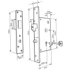 Chubb 3M51 5 Detainer Mortice Lock