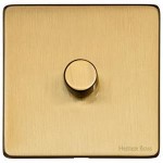 M Marcus Heritage Brass Studio Range 1 Gang Multi Location Primary Dimmer (Compatible with LED bulbs)