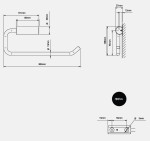 The Splash Lab TSL.46.CS Double Toilet Roll Holder with Concealed Fixings