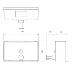Dolphin BC913W Horizontal Liquid Soap Dispenser - Matt White