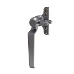 Crittall Type Straight Window Handle on 4-hole Backplate - Left Hand