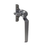 Crittall Type Straight Window Handle on 4-hole Backplate - Right Hand