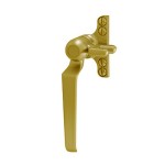 Crittall Type Straight Window Handle on 4-hole Backplate - Left Hand