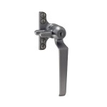 Crittall Type Locking Straight Window Handle on 4-hole Backplate - Right Hand