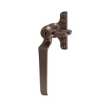 Crittall Type Locking Straight Window Handle on 4-hole Backplate - Left Hand