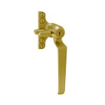 Crittall Type Locking Straight Window Handle on 4-hole Backplate - Right Hand