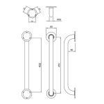 Dolphin BC5083-01 Stainless Steel 450mm Grab Rail