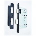 Architectural DIN Bathroom Lock Case – Matt Black Powder Coated