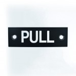 Oblong “PULL” sign – Matt Black