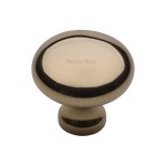 M Marcus Heritage Brass Mushroom Design Cupboard Knob 32mm 