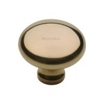 M Marcus Heritage Brass Mushroom Design Wardrobe Knob 38mm 