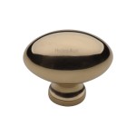M Marcus Heritage Brass Oval Design Wardrobe Knob 38mm 