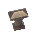 M Marcus Heritage Brass Anvil Design Wardrobe Knob 35 x 22mm