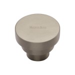 M Marcus Heritage Brass Stepped Design Round Cupboard Knob 32mm 