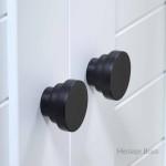 M Marcus Heritage Brass Stepped Design Round Wardrobe Knob 38mm 