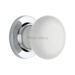 M Marcus Heritage Brass White Crackle Porcelain Knob Furniture