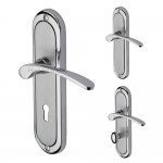 M Marcus Heritage Brass Henley Design Door Handle on Plate Apollo finish