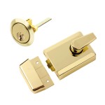 M Marcus York Roller Bolt Night Latch complete with matching finish outside cylinder