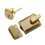 M Marcus York Roller Bolt Night Latch complete with matching finish outside cylinder