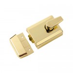 York Roller Bolt Night Latch complete with matching finish outside cylinder