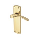 M Marcus Project Hardware Luca Design Door Handle on Plate Polished Brass