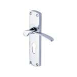 M Marcus Project Hardware Luca Design Door Handle on Plate Polished Chrome Plate