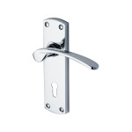 Project Hardware Luca Design Door Handle on Plate – Polished Chrome Plate