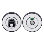 M Marcus Heritage Brass Round Indicator Turn & Release for Bathroom Doors 53mm