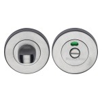 M Marcus Heritage Brass Round Indicator Turn & Release for Bathroom Doors 53mm