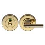 M Marcus Heritage Brass Round Indicator Turn & Release for Bathroom Doors 53mm 