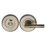 M Marcus Heritage Brass Round Indicator Turn & Release for Bathroom Doors 53mm 