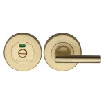 M Marcus Heritage Brass Round Indicator Turn & Release for Bathroom Doors 53mm 