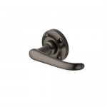 M Marcus Heritage Brass Windsor Design Door Handle Lever Latch on Round Rose