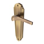 M Marcus Heritage Brass Waldorf Design Door Handle on Plate Antique Brass