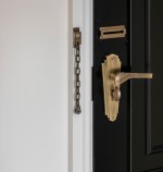 M Marcus Heritage Brass Waldorf Design Door Handle on Plate Satin Chrome Plate