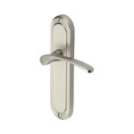 M Marcus Heritage Brass Ambassador Design Door Handle on Plate Satin Nickel Plate