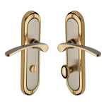 M Marcus Heritage Brass Ambassador Design Door Handle on Plate Jupiter Split Finish