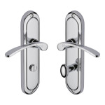 M Marcus Heritage Brass Ambassador Design Door Handle on Plate Polished Chrome Plate