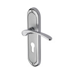 M Marcus Heritage Brass Ambassador Design Door Handle on Plate Apollo Finish