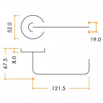 Antimicrobial Eco-Friendly Round Rose Return to Door Lever Handles – Push on Rose (Sprung)