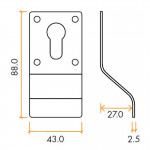 Euro Cylinder & Key Door Pulls – Antimicrobial Satin Stainless Steel