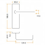Traditional Lever Latch Furniture – Antimicrobial Satin Stainless Steel