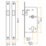 Heavy Duty Architectural DIN Latch Case (DDA) – Antimicrobial Satin Stainless Steel